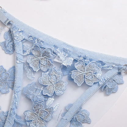 Conjunto de Lencería Sexy de 2 Piezas, con Encaje Floral, Lencería Sexy Mujer